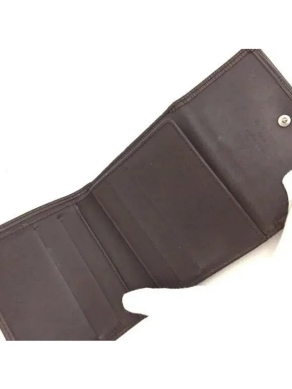 Louis Vuitton Epi Porte serial SP1012 Brown Elise Credit Leather Trifold Wallet